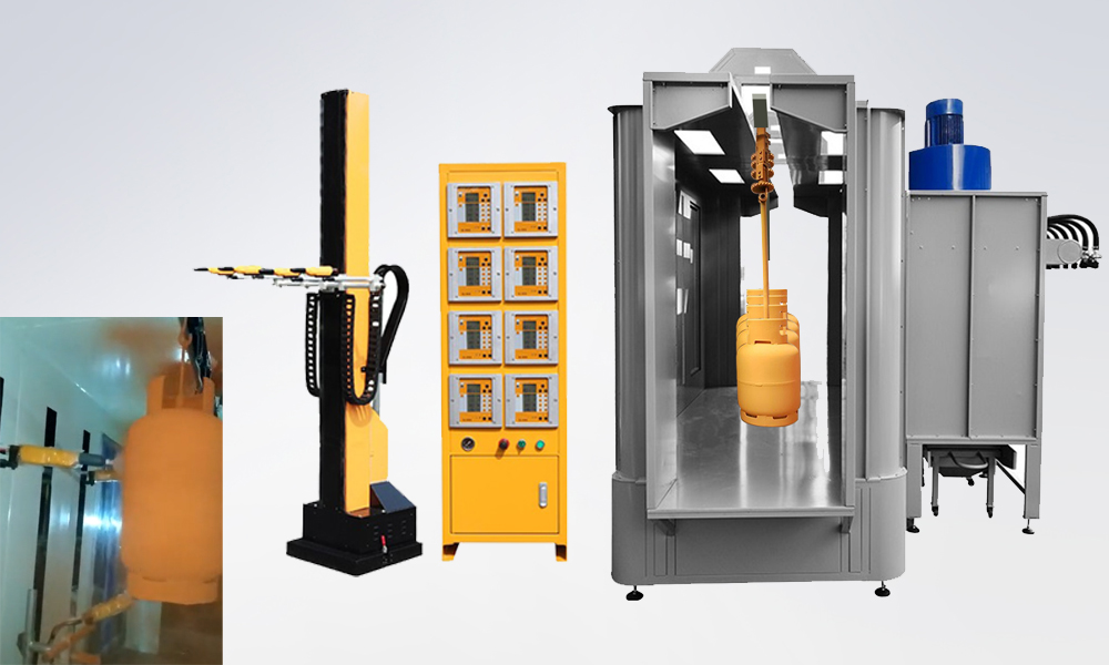 automatic powder coating LPG tanks