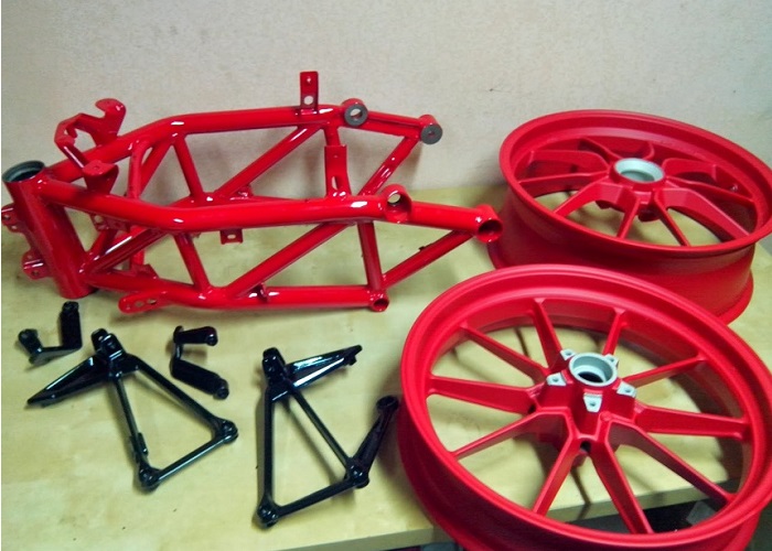 Powder coating Alloy Wheels, Auto Parts, Motorcycle parts