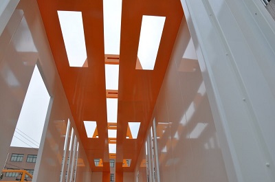 fast cleaning powder coating booth