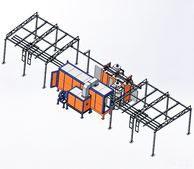 manual powder coating line