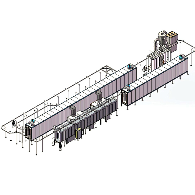 Fully Automatic Powder Coating Line with Pretreatment