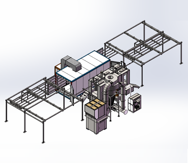 semi-automatic powder coating line