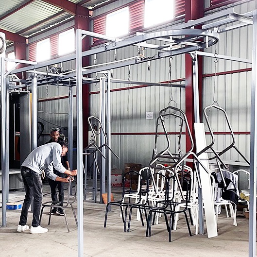 powder coating metal chair