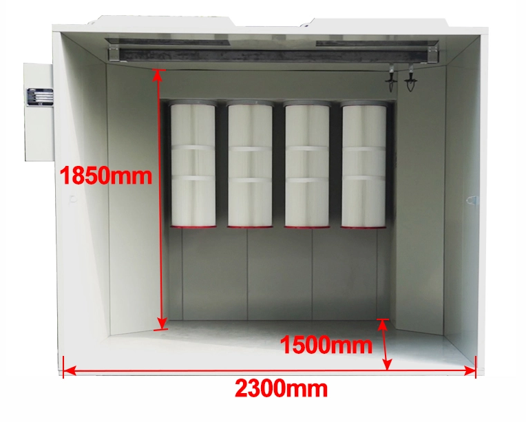walk-in powder coating paint booth