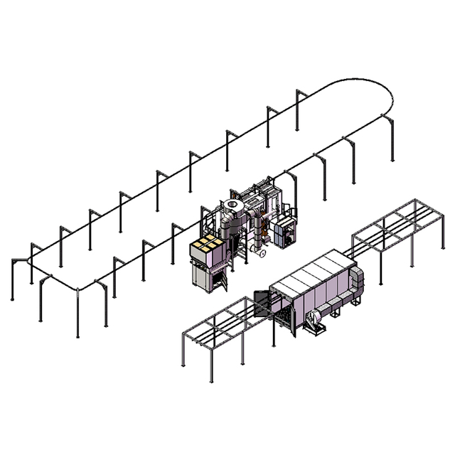 Semi-automated Powder Coating Painting Line