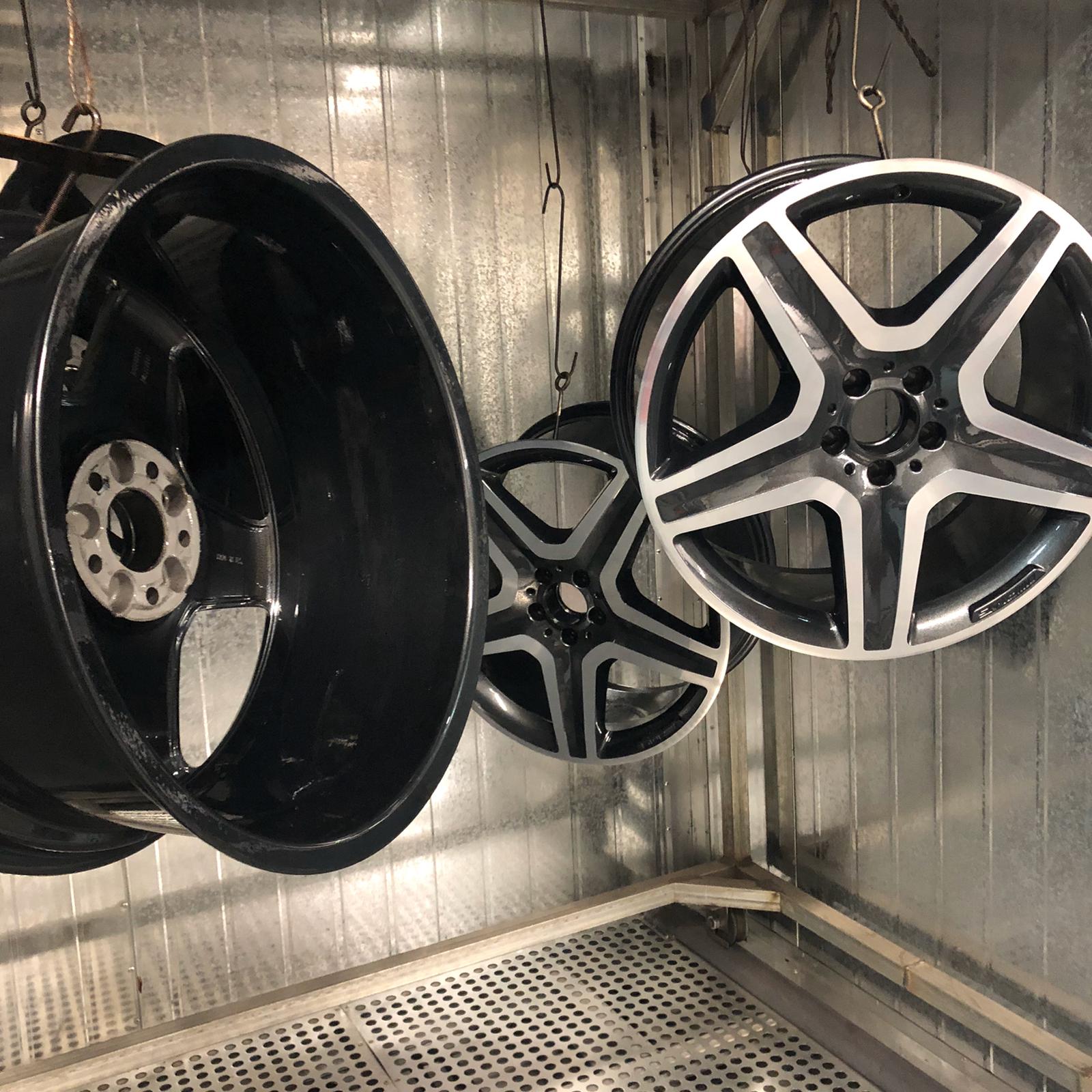 alloy wheel powder curing