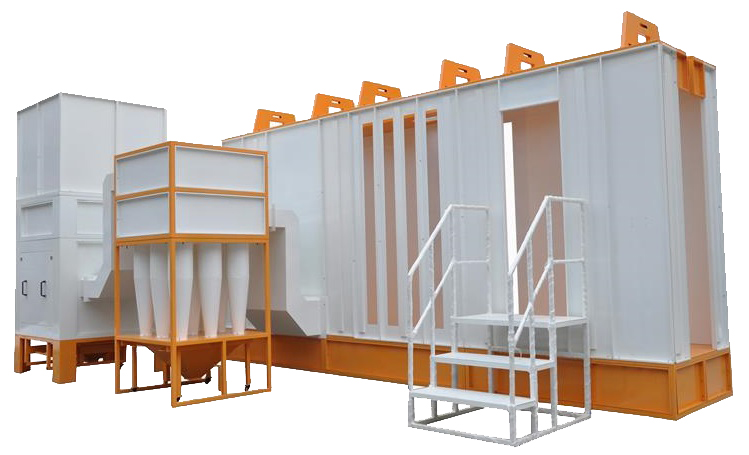 cyclone powder coating booth