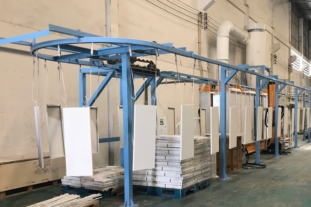 semi-automatic powder coating plant