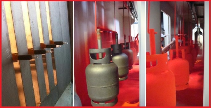powder coating LPG tank