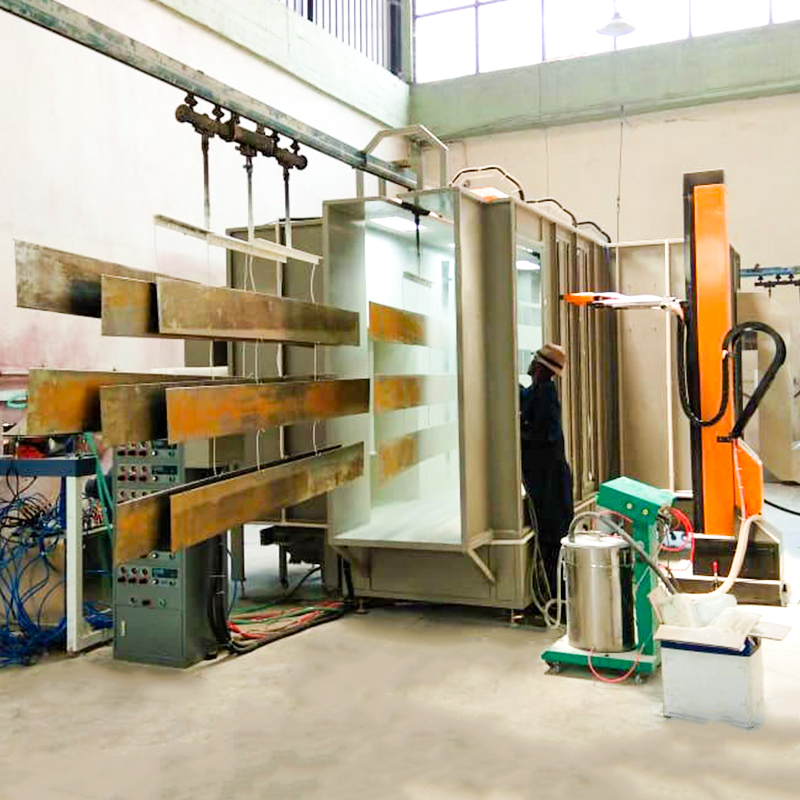 automatic powder coating booth for plates