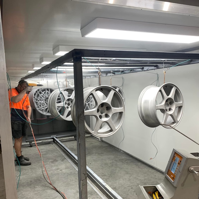 powder coating wheels