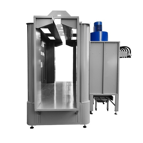 Automatic Powder Coating Booth for Cylindrical Shapes