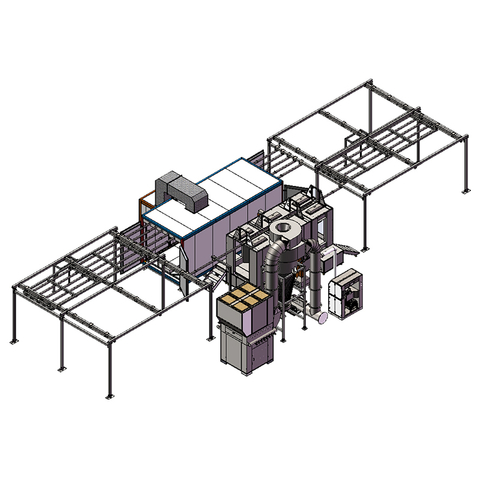 Semi-automated Powder Coating Painting Line