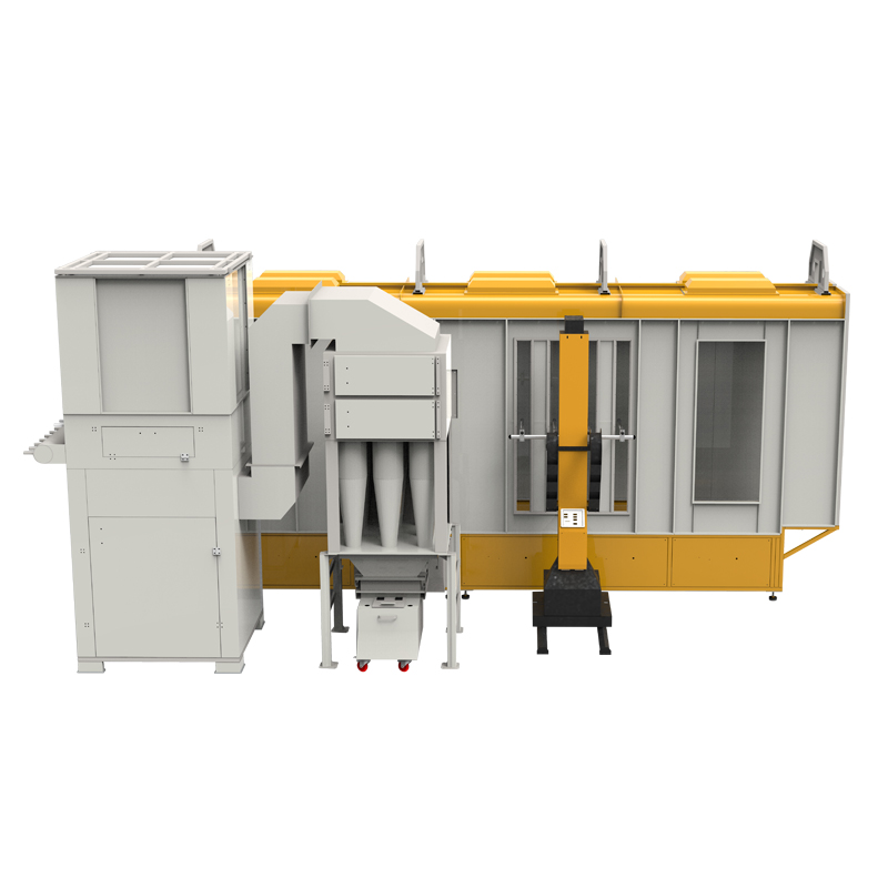 Automatic powder booth system