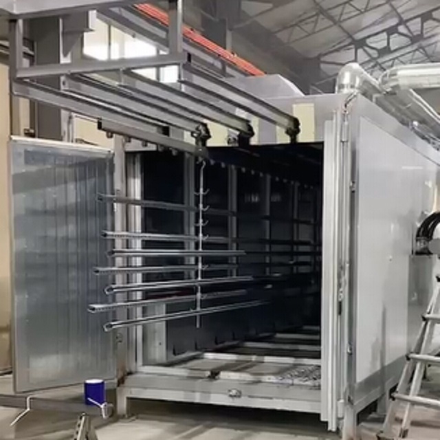 Manual powder coating oven