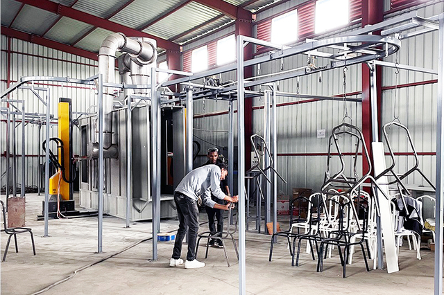 automatic powder booth