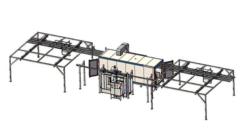 manual powder coating line