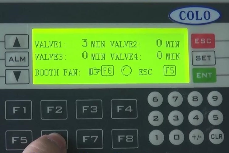 powder coating booth PLC